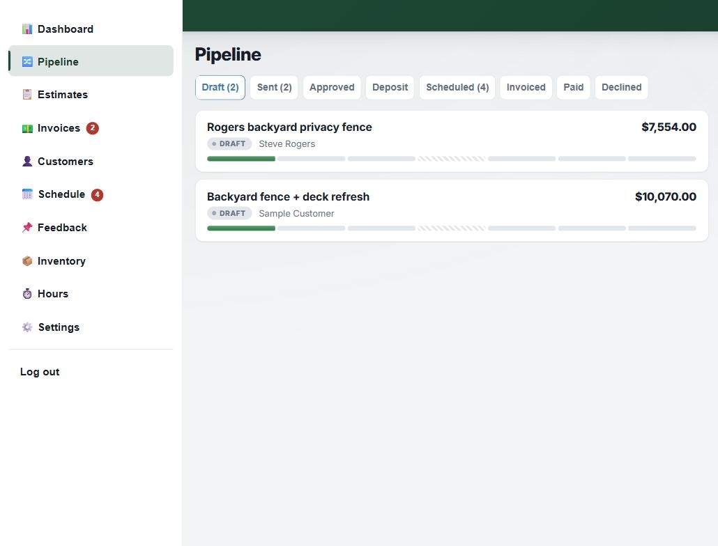 JobNerve pipeline view with job stages